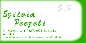 szilvia peczeli business card